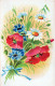 FLOWERS Vintage Postcard CPSMPF #PKG049.A - Flores
