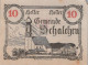 10 HELLER 1920 Stadt SCHALCHEN Oberösterreich Österreich Notgeld Banknote #PE597 - [11] Emissions Locales