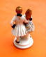 Figurine Couple Galant  Marquis / Marquise  Porcelaine Polychrome - Other & Unclassified