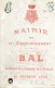 Carte BAL Février 1888 Mairie 18 XVIII è PARIS Profit Caisse écoles Programme Danses Des Noms De Danseurs Illustré - Programmes