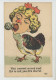 HUMOUR - FEMMES - Jolie Carte Fantaisie Femme Poule "Voici Comment On Rend Muet , Qui Ne Sait Pas être Discret " - Humour