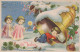 ÁNGEL Navidad Vintage Tarjeta Postal CPA #PKE133.ES - Engel