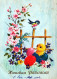 PASCUA POLLO HUEVO Vintage Tarjeta Postal CPSM #PBP066.ES - Ostern