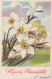 FLEURS Vintage Carte Postale CPA #PKE260.FR - Fiori