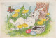 PÂQUES LAPIN Vintage Carte Postale CPSM #PBO562.FR - Pâques