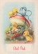 PÂQUES POULET ŒUF Vintage Carte Postale CPSM #PBO627.FR - Pâques