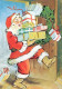 PÈRE NOËL NOËL Fêtes Voeux Vintage Carte Postale CPSM #PAJ686.FR - Santa Claus