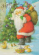 PÈRE NOËL NOËL Fêtes Voeux Vintage Carte Postale CPSM #PAJ548.FR - Santa Claus