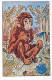 AFFE Tier Vintage Ansichtskarte Postkarte CPA #PKE887.DE - Monkeys