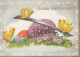 OSTERN HUHN EI Vintage Ansichtskarte Postkarte CPA #PKE388.DE - Pâques