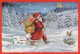 WEIHNACHTSMANN SANTA CLAUS Neujahr Weihnachten Vintage Ansichtskarte Postkarte CPSM #PBL061.DE - Santa Claus