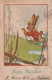 PASQUA UOVO CONIGLIO Vintage Cartolina CPA #PKE199.IT - Ostern