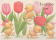 PASQUA POLLO Vintage Cartolina CPSM #PBO941.IT - Ostern