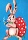 PASQUA CONIGLIO Vintage Cartolina CPSM #PBO377.IT - Easter