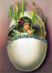 PASQUA BAMBINO UOVO Vintage Cartolina CPSM #PBO246.IT - Easter