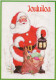 BABBO NATALE Buon Anno Natale Vintage Cartolina CPSM #PBL519.IT - Kerstman