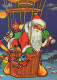 BABBO NATALE Buon Anno Natale Vintage Cartolina CPSM #PBL199.IT - Kerstman