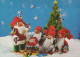 BABBO NATALE Buon Anno Natale Vintage Cartolina CPSM #PBB009.IT - Santa Claus