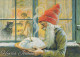 BABBO NATALE Buon Anno Natale Vintage Cartolina CPSM #PAZ948.IT - Kerstman