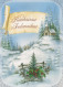 Buon Anno Natale CHIESA Vintage Cartolina CPSM #PAY394.IT - Año Nuevo
