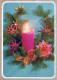 Buon Anno Natale CANDELA Vintage Cartolina CPSM #PAV472.IT - Año Nuevo