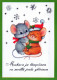 Buon Anno Natale MOUSE Vintage Cartolina CPSM #PAU959.IT - Año Nuevo