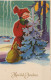 BABBO NATALE Natale Vintage Cartolina CPSMPF #PAJ482.IT - Kerstman