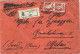 1934-lettera Raccomandata Per La Svezia Affr. Coppia L.1,75 Imperiale - Marcophilie