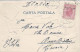 1905-Romania Cartolina Con Francobolli Rumeni In Rilievo Diretta In Italia - Postmark Collection