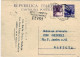 1948-CP. L.8 Martello Con Affr.aggiunta L.20 Fiaccola Sopratassa Per Raccomandat - 1946-60: Marcophilie