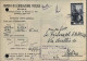 1954-cartolina Estratto Conto Giornale Con Fori D'archivio Affr. L.1 Italia Al L - 1946-60: Storia Postale