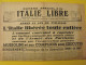 Hebdo Bilingue Italie Libre Italia Libera. Italiens Dans La Clandestinité. N° 18 Du 5 Mai 1945. Mussolini Exécuté. - Guerra 1939-45