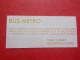 Ticket "carnet" De Transport Métro Bus Tramway Funiculaire TCL Lyon 69 French Underground - Lettre E - Andere & Zonder Classificatie