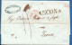Italia Ancona 1848, 14 Febr, Full Letter IMP, T.I.2 & T.S. By French Sardinian Antibes To Lyon, Papal State - ...-1850 Préphilatélie