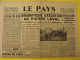 Le Pays  N° 146 Du 16 Octobre 1945. Dramatique Exécution De Pierre Laval. Saigon Indochine Viet-Minh Rudolf Hess - War 1939-45