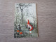 CPA  ILLUSTREE FORET LUTIN FLEURS CHAMPIGNONS - Non Classés