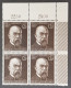 GERMANY ORIGINAL THIRD 3rd REICH 1944 ORIGINAL STAMP MARGIN BLOCK DR. ROBERT KOCH MNH - Ungebraucht