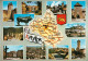 2 Map Of France * 2 Ansichtskarten Mit Der Landkarte - Département Aveyron Und Sehenswürdigkeiten - Ordnungsnummer 12 * - Cartes Géographiques