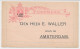 Postblad G. 9 X Particulier Bedrukt Amsterdam 1907 - Entiers Postaux