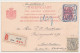 Briefkaart / V-kaart G. V54-E Aangetekend Edam - Amsterdam 1922 - Postal Stationery