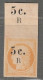REUNION - N°6 * (1885-86) 5c Sur 40c Orange Pâle - Neufs