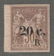 REUNION - N°10 * (1885-86) 20c Sur 30c Brun - Ongebruikt
