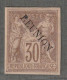 REUNION - N°13a * (1891) 30c Brun - Unused Stamps