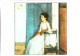 ► Khnopff Portrait De Marie Monnom Robe Bleue - Malerei & Gemälde