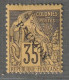 REUNION - N°25 * (1891) 35c Violet-noir Sur Jaune - Ungebraucht