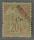 REUNION - N°30 * (1891) 15c Sur 20c - Unused Stamps