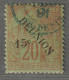 REUNION - N°30 Obl (1891) 15c Sur 20c - Usados