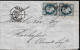 Lettre De PARIS Rue D'Enghien  Du 23 Aout 1869 Via Rochefort Sur Mer - 1863-1870 Napoléon III Lauré