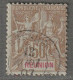 REUNION - N°50 Obl (1900-05) 50c Bistre Et Rouge - Usati