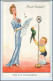 W9W98/ Neujahr Frau Und Papagei Singen, Humor AK Ca.1930 - New Year